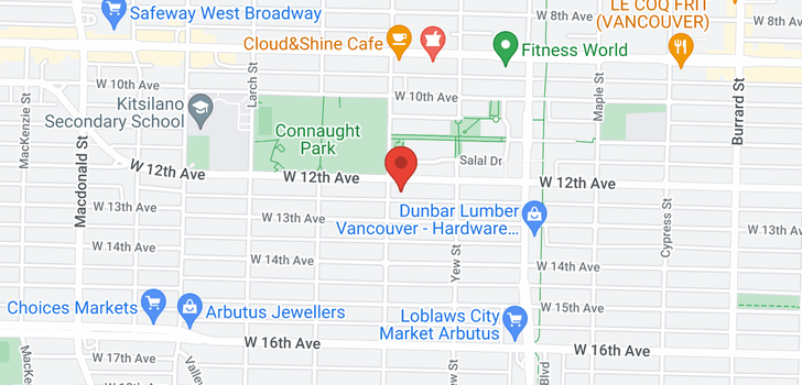 map of 201 2288 W 12TH AVENUE